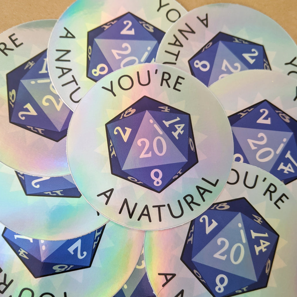 Nat 20 Holographic Sticker